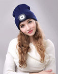 LuminHat | Versatile Warm Knit Beanie with Rechargeable LED Light 6
