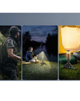 LuminaTripod | Versatile Rechargeable LED Camping Lantern with Power Bank 3