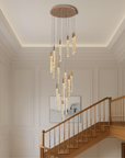 Lumina | Gold Acrylic Stair Chandelier for Sophisticated Interior 2