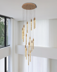 Lumina | Gold Acrylic Stair Chandelier for Sophisticated Interior 3