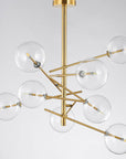 LustraSphere | Elegant Modern Brass Ceiling Lamp with Glass Orbs 9