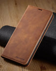 LuxArmor | Magnetic Leather Wallet Case for Smartphones 0