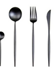 LuxeGleam | Elegant Gold Silver 24-Piece Stainless Steel Cutlery Set 0