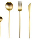 LuxeGleam | Elegant Gold Silver 24-Piece Stainless Steel Cutlery Set 11