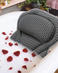 LuxeRest | Ergonomic Mesh Bath Pillow Providing Neck and Back Support 9