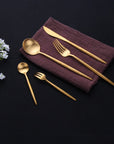 LuxeSteel | Elegant Modern Minimalist Cutlery Set in Timeless Colors 1
