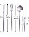 LuxeSteel | Elegant Modern Minimalist Cutlery Set in Timeless Colors 5
