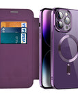 LuxiCase | Sleek Elegant Magnetic Leather Flip Phone Case for iPhone 11-14 2