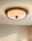Luxina | Minimalist Ceiling Lamp Made with Glass and Wood 0