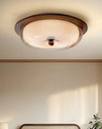 Luxina | Minimalist Ceiling Lamp Made with Glass and Wood 3
