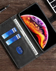 LuxuraCase | Stylish Magnetic Leather Wallet Case for iPhone 4