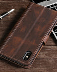 LuxuraCase | Stylish Magnetic Leather Wallet Case for iPhone 5