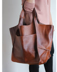 LuxuraLeather | Elegant Versatile Oversized Weekender Handbag 6