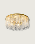 Luxury Flush Mount Ceiling Light Fixture with Crystal and Stainless Steel Design for Modern and Classic Interiors 1