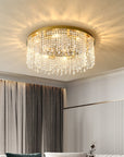 Luxury Flush Mount Ceiling Light Fixture with Crystal and Stainless Steel Design for Modern and Classic Interiors 7