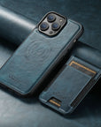 Luxury Phone Case for iPhone with Built-in Card Holder and Magnetic Stand – Durable Protection in Khaki, Black, Blue, Brown 6