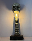 MacabreGlow | Eerie LED Skull Spine Table Lamp 7