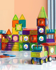 Magnetic Building Blocks Set with LED Lights – 69-Piece Educational Toy for Kids 1