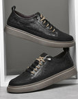 Mason | Chic Comfortable Mens White Leather Sneakers 1
