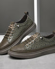 Mason | Chic Comfortable Mens White Leather Sneakers 3