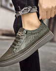 Mason | Chic Comfortable Mens White Leather Sneakers 7