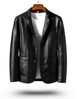 Mason | Stylish Black Faux Leather Jacket for Men 0