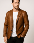 Mason | Stylish Black Faux Leather Jacket for Men 2