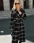 Mazie | Plaid Belted Wool Blend Trench Coat 2