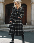Mazie | Plaid Belted Wool Blend Trench Coat 3