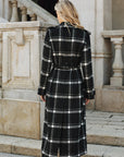 Mazie | Plaid Belted Wool Blend Trench Coat 4