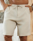 Rico | Pantaloncini con vita a coulisse in beige classico per comfort casual