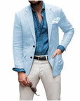Men's Casual Linen Blazer Jacket - Lightweight, Breathable All-Season Wear for Versatile Style 12