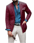 Men's Casual Linen Blazer Jacket - Lightweight, Breathable All-Season Wear for Versatile Style 13