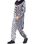 Men’s Funny Halloween Clown Costume Jumpsuit | Polka Dot Striped 1
