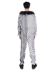 Men’s Funny Halloween Clown Costume Jumpsuit | Polka Dot Striped 3