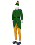 Men's Funny Long Sleeve Halloween Elf Costume | Holiday Wear 0