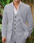 Men's Linen Blend Suit 11