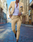 Men's Linen Slim Fit Suit for Weddings & Formal Events 1