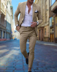 Men's Linen Slim Fit Suit for Weddings & Formal Events 8