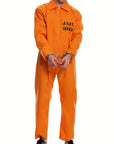Men’s Long Sleeve Halloween Prisoner Costume Jumpsuit | Funny 1