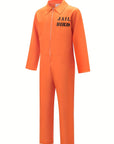Men’s Long Sleeve Halloween Prisoner Costume Jumpsuit | Funny 5