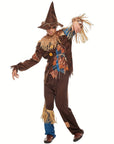 Men’s Long Sleeve Halloween Scarecrow Costume Set | Classic 3