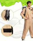 Men's Long Sleeve Utility Halloween Costume Jumpsuit | Zip Up 2