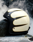 Men’s Low Profile Motorcycle Helmet Vintage DOT ECE Approved Fiberglass 10