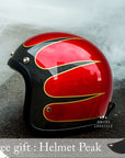 Men’s Low Profile Motorcycle Helmet Vintage DOT ECE Approved Fiberglass 13
