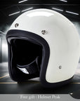 Men’s Low Profile Motorcycle Helmet Vintage DOT ECE Approved Fiberglass 4