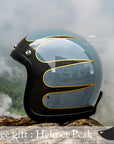 Men’s Low Profile Motorcycle Helmet Vintage DOT ECE Approved Fiberglass 9