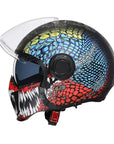 Men’s Motorcycle Helmet Double Lens Vintage Modular ABS 12