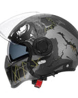 Men’s Motorcycle Helmet Double Lens Vintage Modular ABS 14