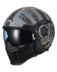 Men’s Motorcycle Helmet Double Lens Vintage Modular ABS 2